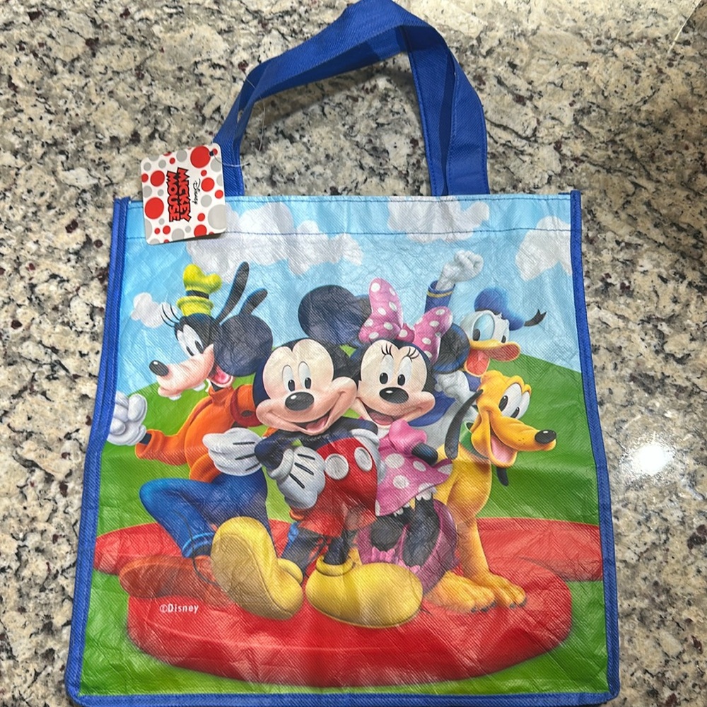Disney Mickey Mouse & Friends Colorful Reusable Tote Bag NWT